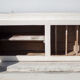 Vintage kitchen cabinet, wooden furniture 2 doors, cupboard, kitchen storage, wall cabinet
