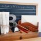 Porte courrier bois et laiton