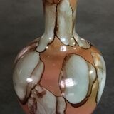 Vase soliflore in enamelled opaline decoration of pearly patterns 20 cm