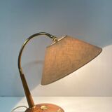 Brass and teak desk or table lamp by Temde, Switzerland 1960s