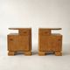 Art Deco bird’s-eye maple nightstands, France, 1930s