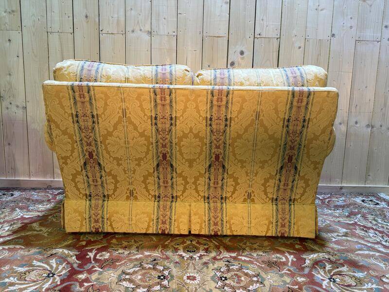 Canapé de style anglais en soie - damas