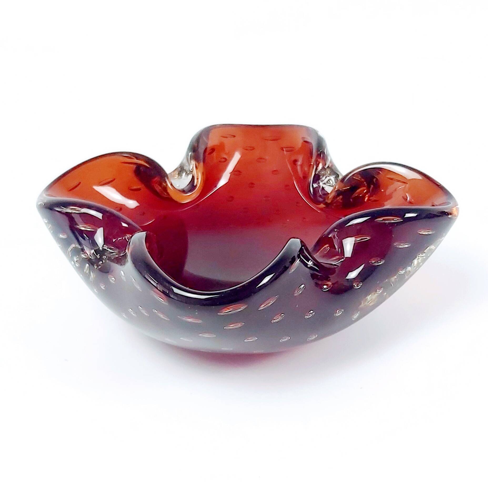 Murano Glass Bullicante Bowl or Ashtray by Barovier & Toso, Italy, 1960s