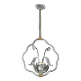 Lumière Art Déco transparente Barovier e Toso avec des fleurs, années 1940.
