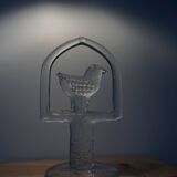 Glass bird suncatcher sculpture