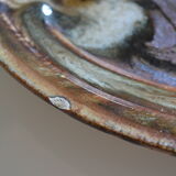 Flamed stoneware dish