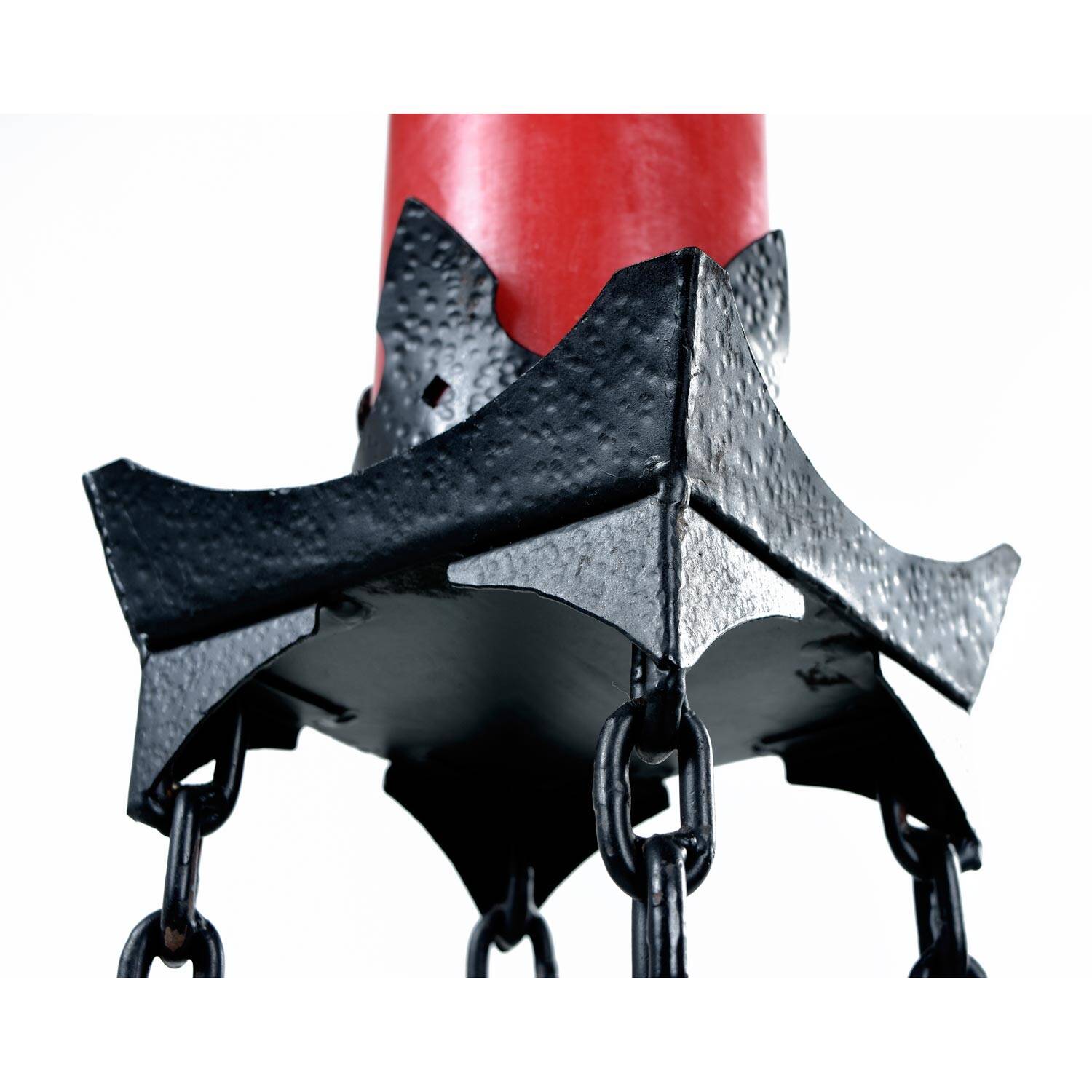 Pair of Gothic Iron Chain Link Free Standing Floor Candlesticks