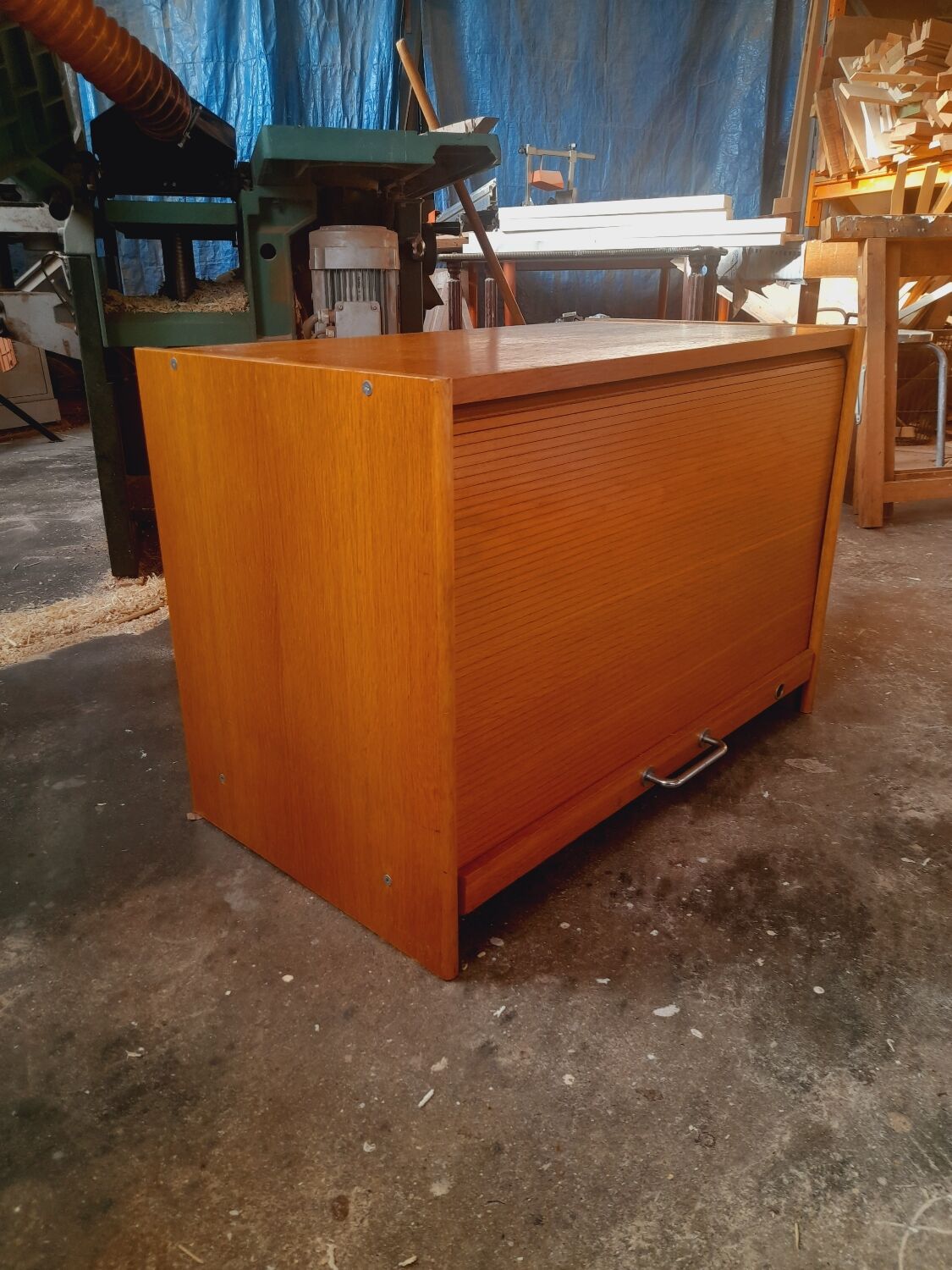 Vintage low curtain cabinet