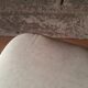 White skai stool / vintage chrome metal feet