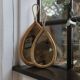 Miroir en rotin vintage en forme de goutte