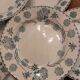 8 plates "flat" iron earth. Geranium.sarreguemine