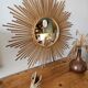Vintage sun mirror - Rattan mirror