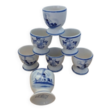7 antique egg cups