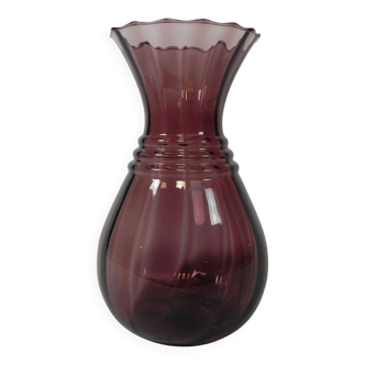 Purple Art Deco vase, Doyen, 1930s