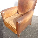 Mustache leather club chair