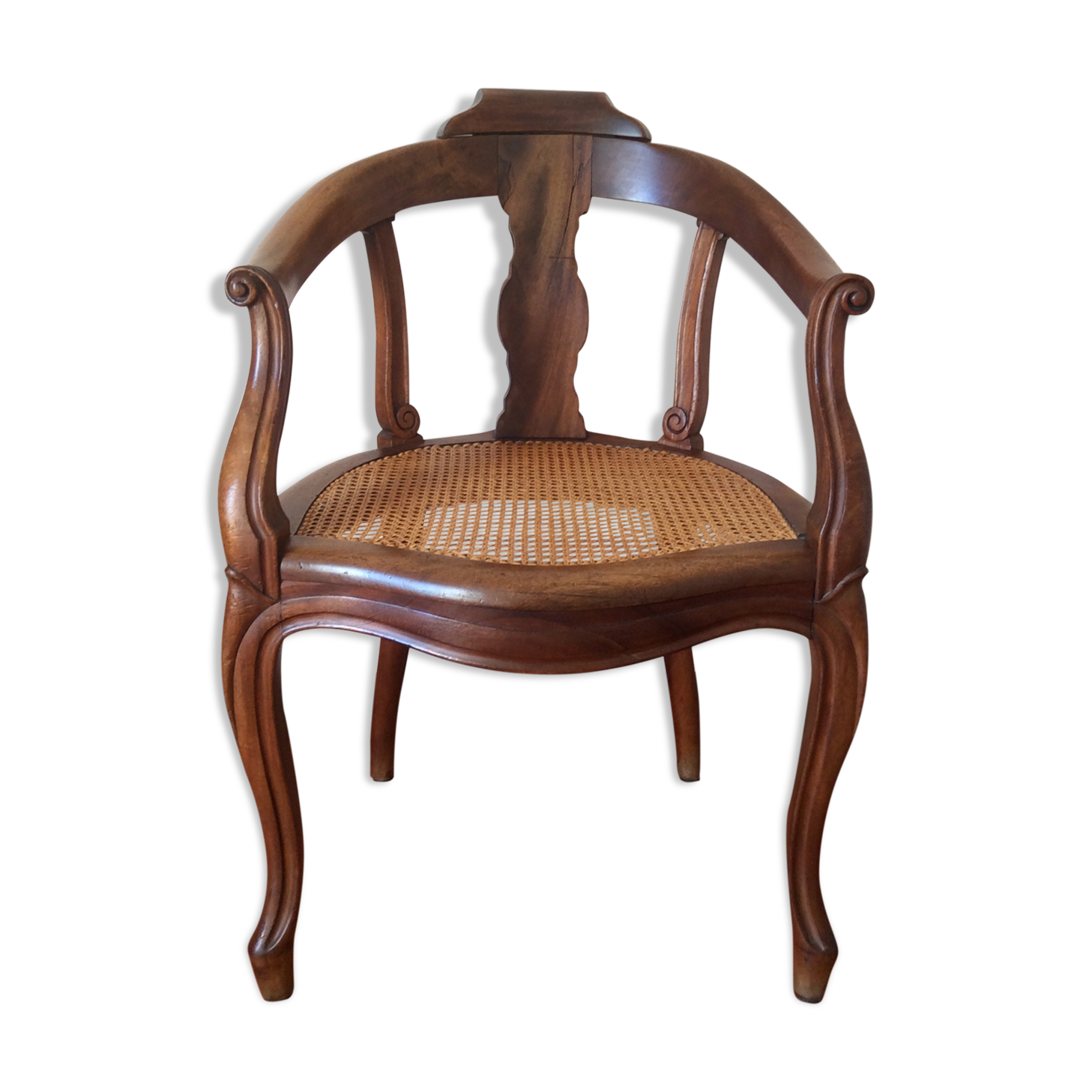 Old cane office chair