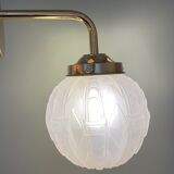 Vintage art deco glass globe elbow lamp