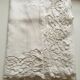 Cloth of linen embroidered setback richelieu figure cp thread Castle