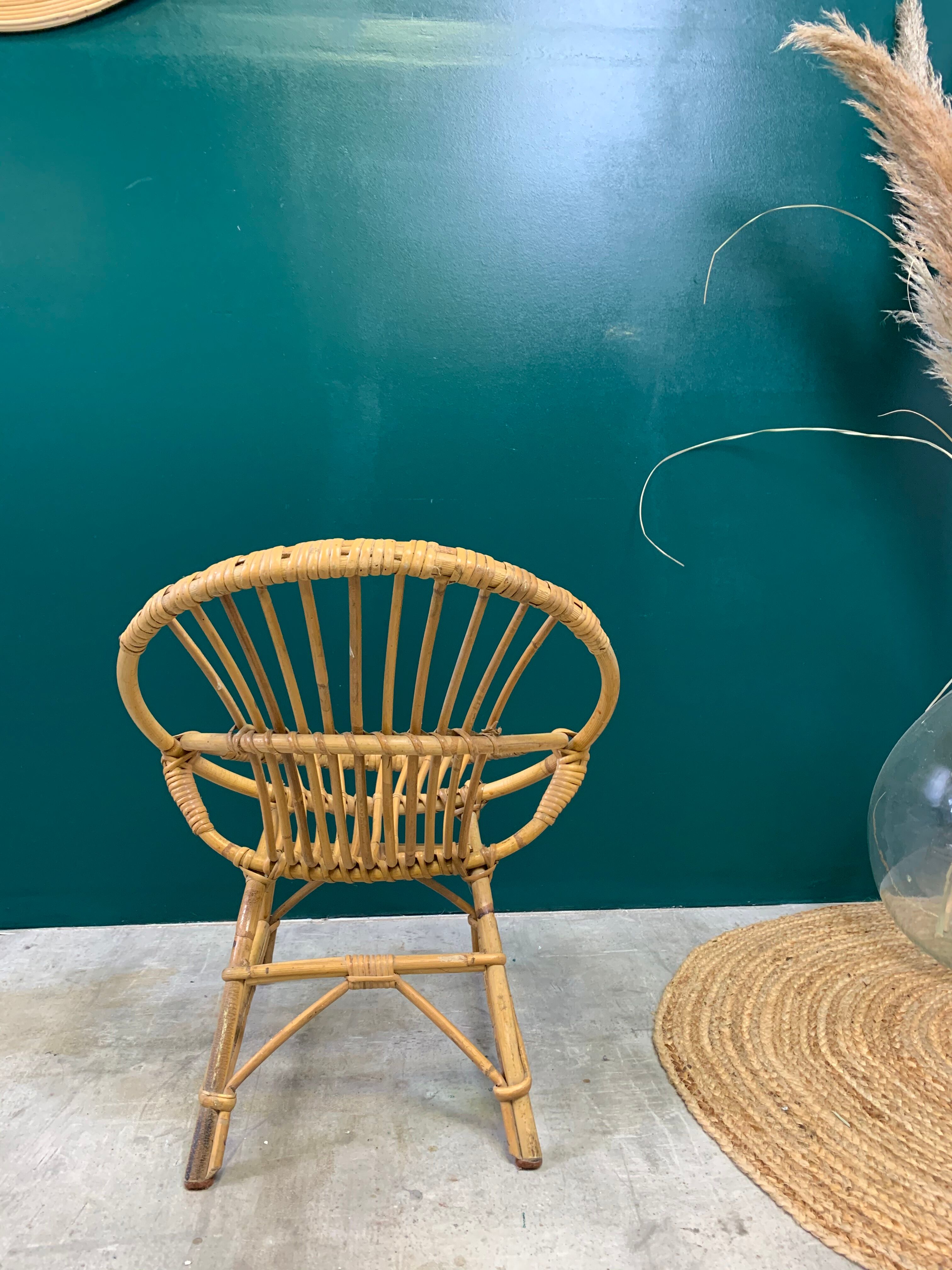 Children's rattan chair