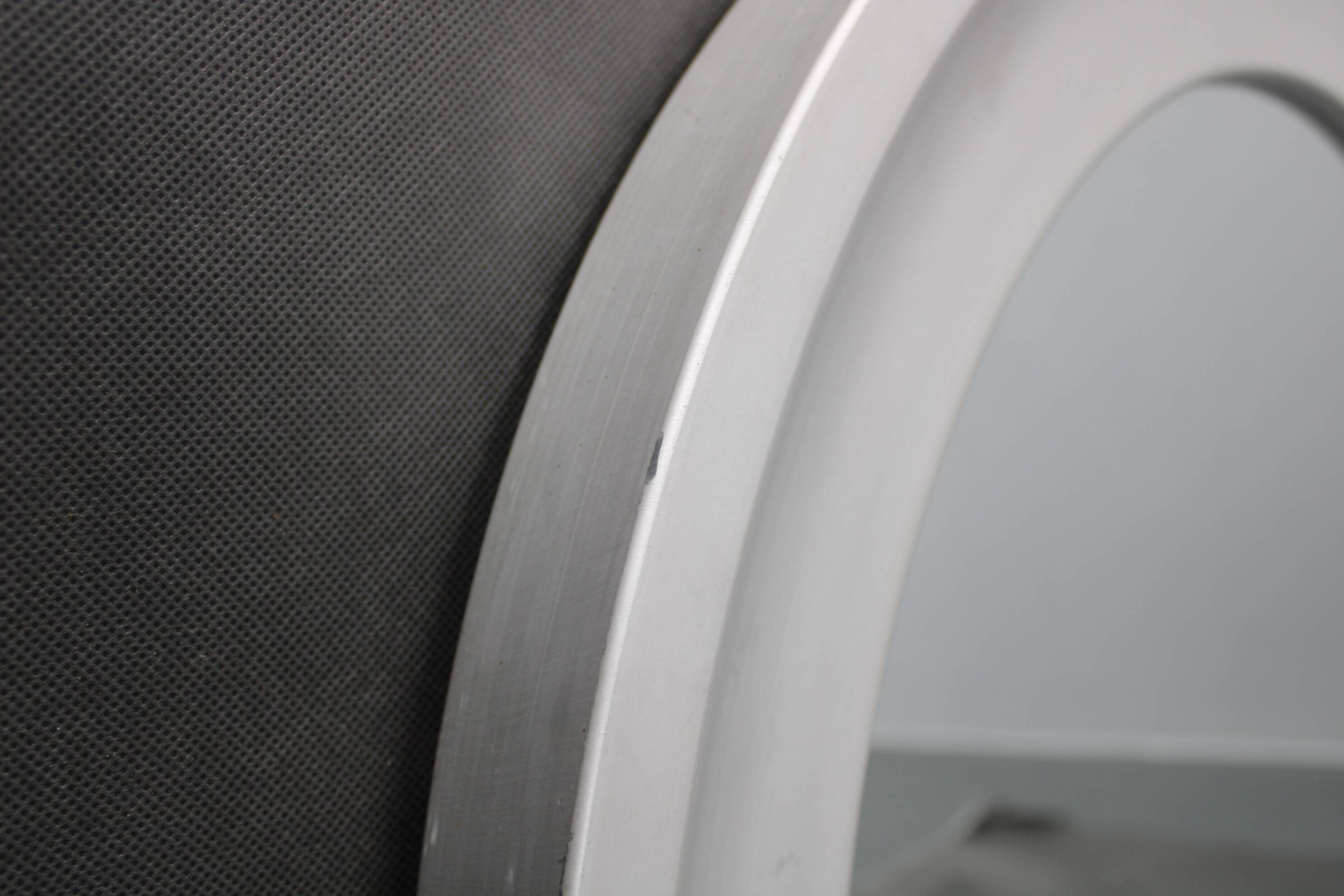 1970s Italian Round Aluminium Mirror