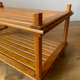 Pine slatted coffee table