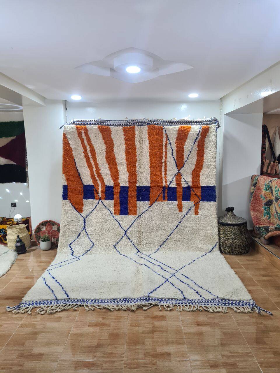 Handmade wool Berber rug 300X200 cm