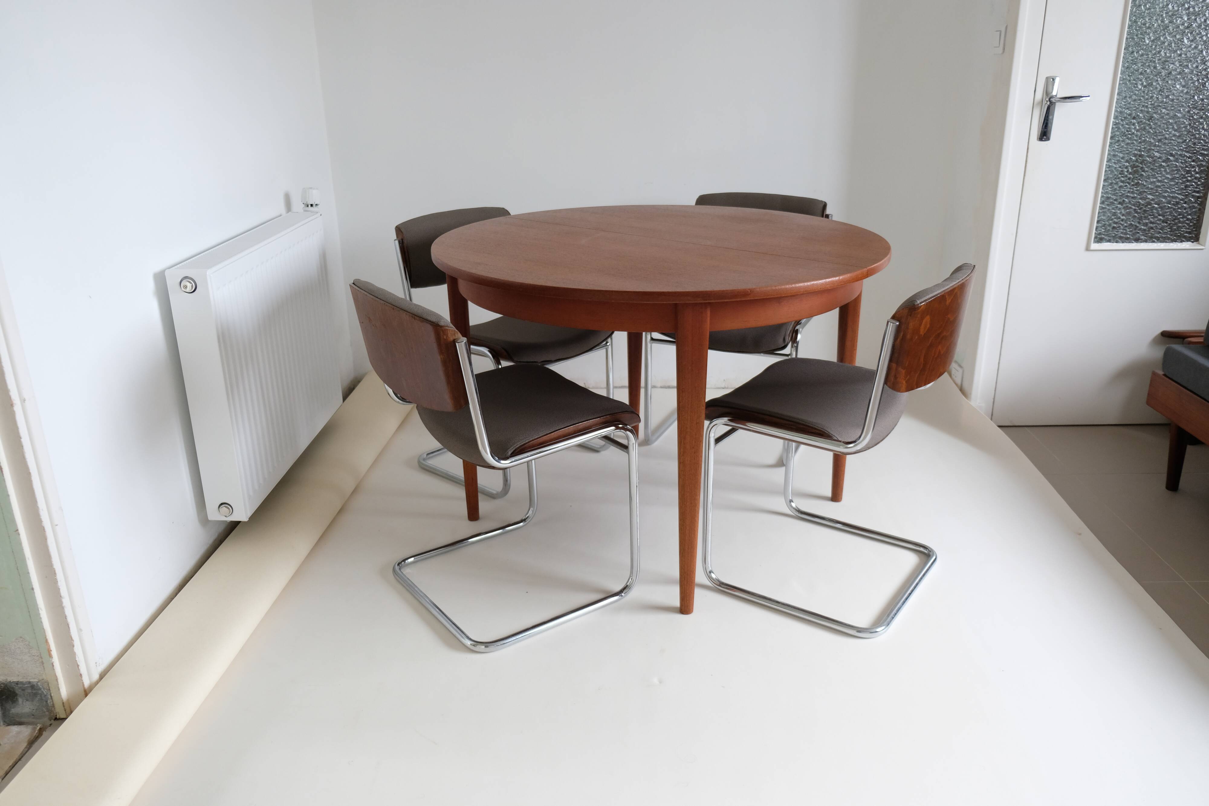 Table ronde extensible en teck