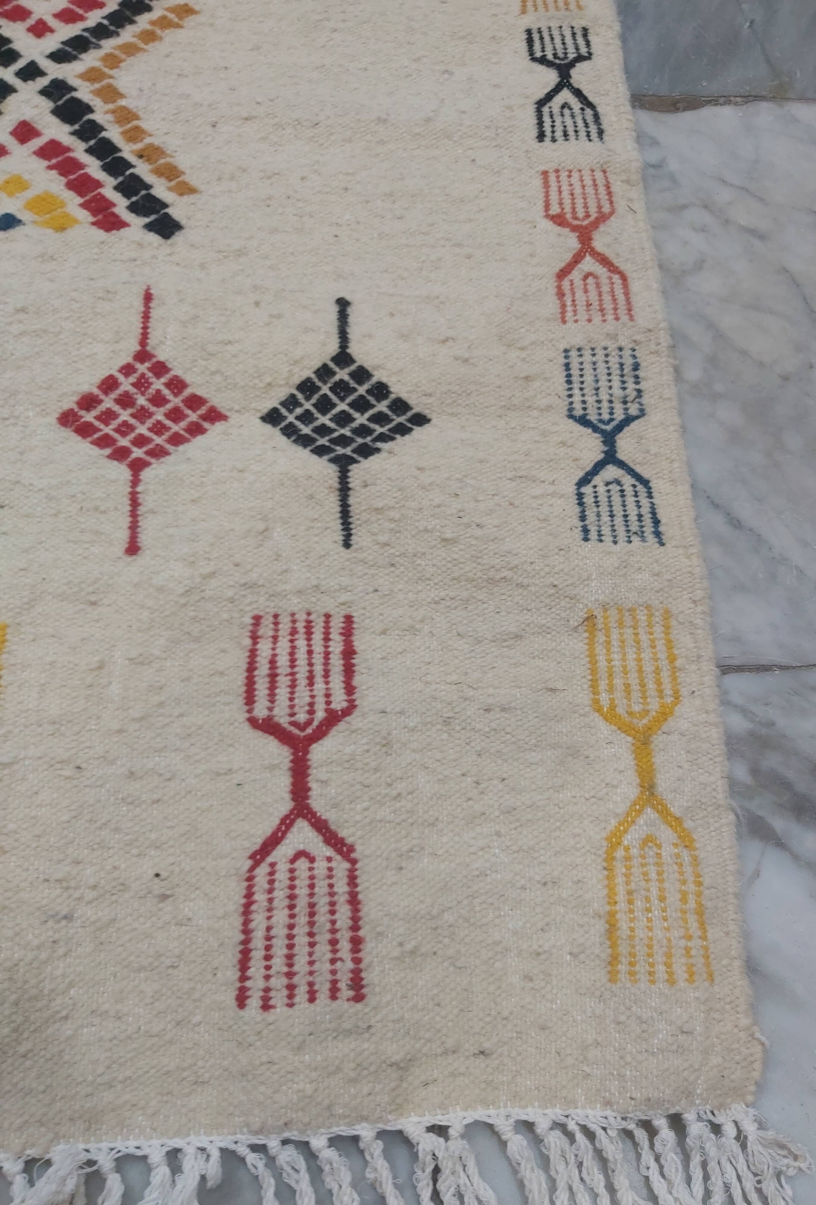 Traditional handmade carpet 112x72cm