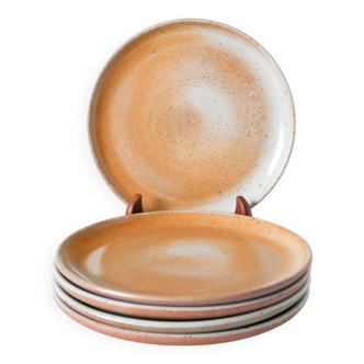 Set of 5 Marais stoneware dessert plates, 1960