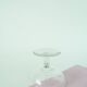 Set of 4 engraved crystal champagne glasses, arabesque motifs, 1950