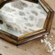 Vintage rattan mirror, octagonal