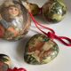 Ensemble de 15 décorations de Noël en papier mâché vintage