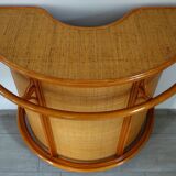 Vintage 70s rattan bar