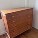 Commode vintage en bois à 5 tiroirs