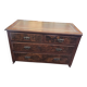 Antique wooden commode, gilded leather, 114cm