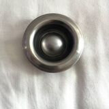 Vintage stainless steel egg cup and salt shaker – minimalist duo