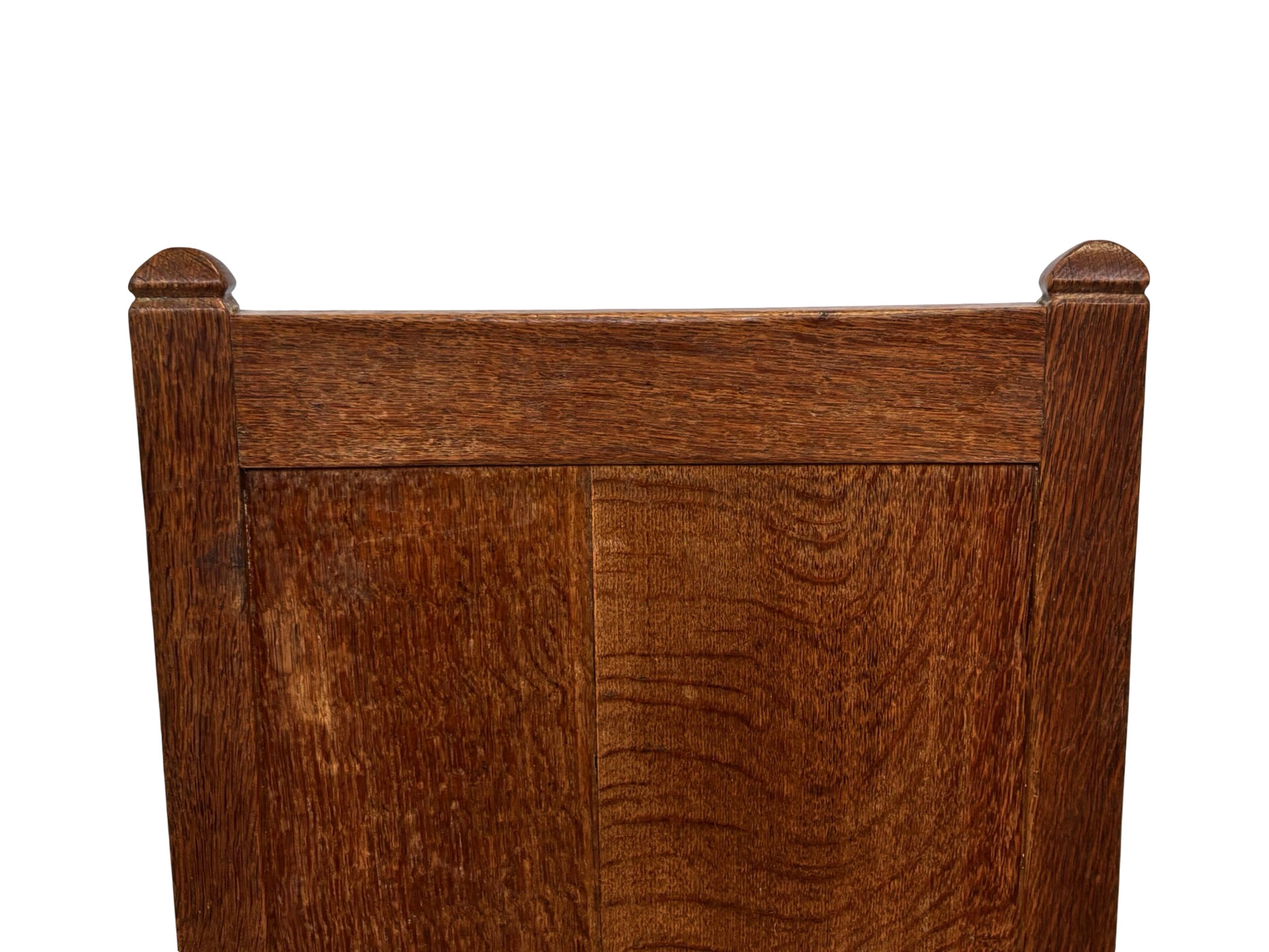 Art Deco High Back chair in oak minimalist design