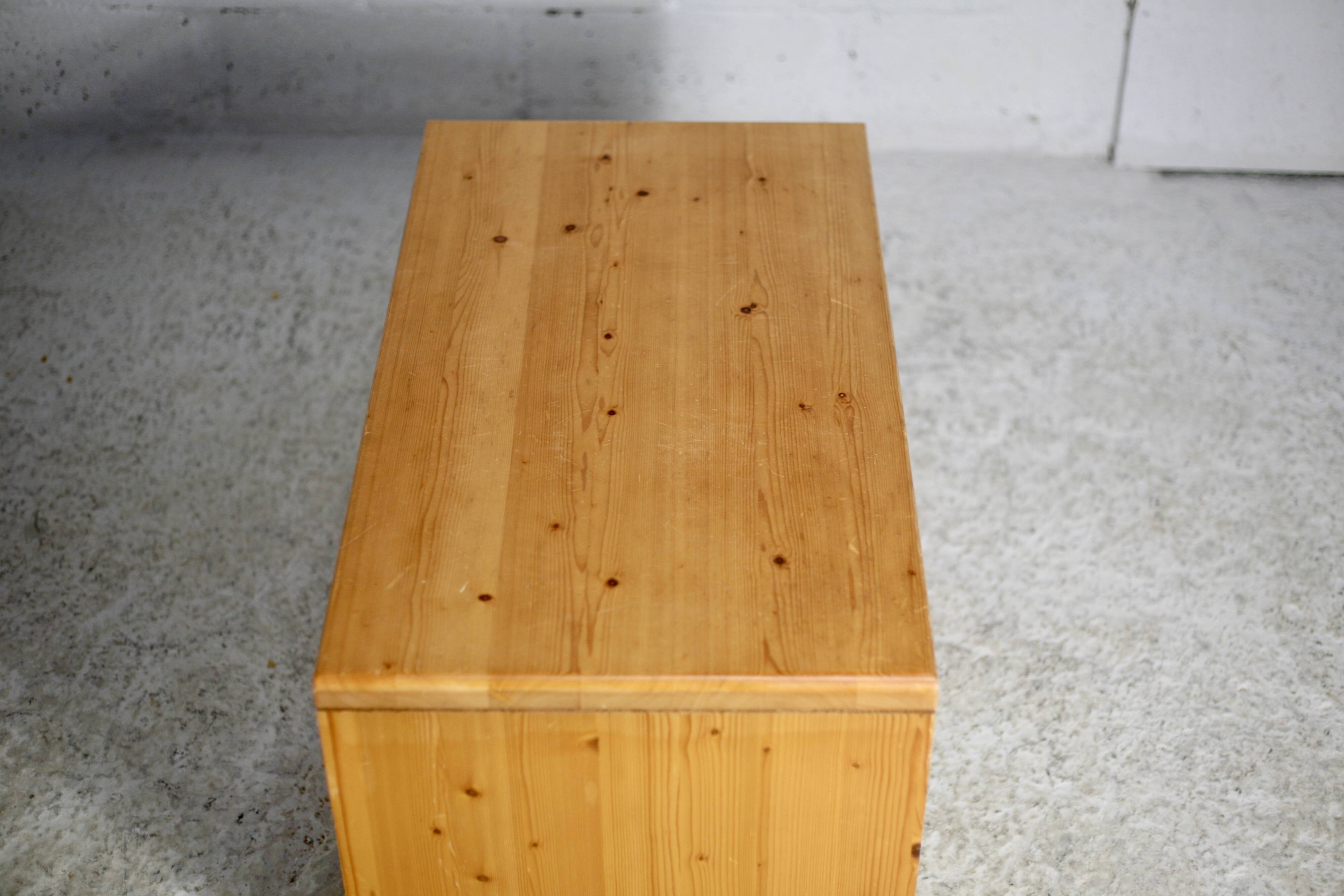 Charlotte Perriand (selection of) for Les Arcs, rare pine coffee table, France, circa 1960