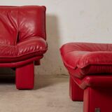 Vintage leather armchair "Ambassador", Nicoletti Salotti, Italy, 1980