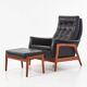 Folke Ohlsson “Arizona” Lounge Chair & Footstool for Dux, Sweden, 1960s
