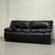 Black leather sofa — Italian postmodern design