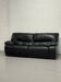 Black leather sofa — Italian postmodern design