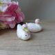 Vintage ceramic duck salt shaker and pepper shaker set