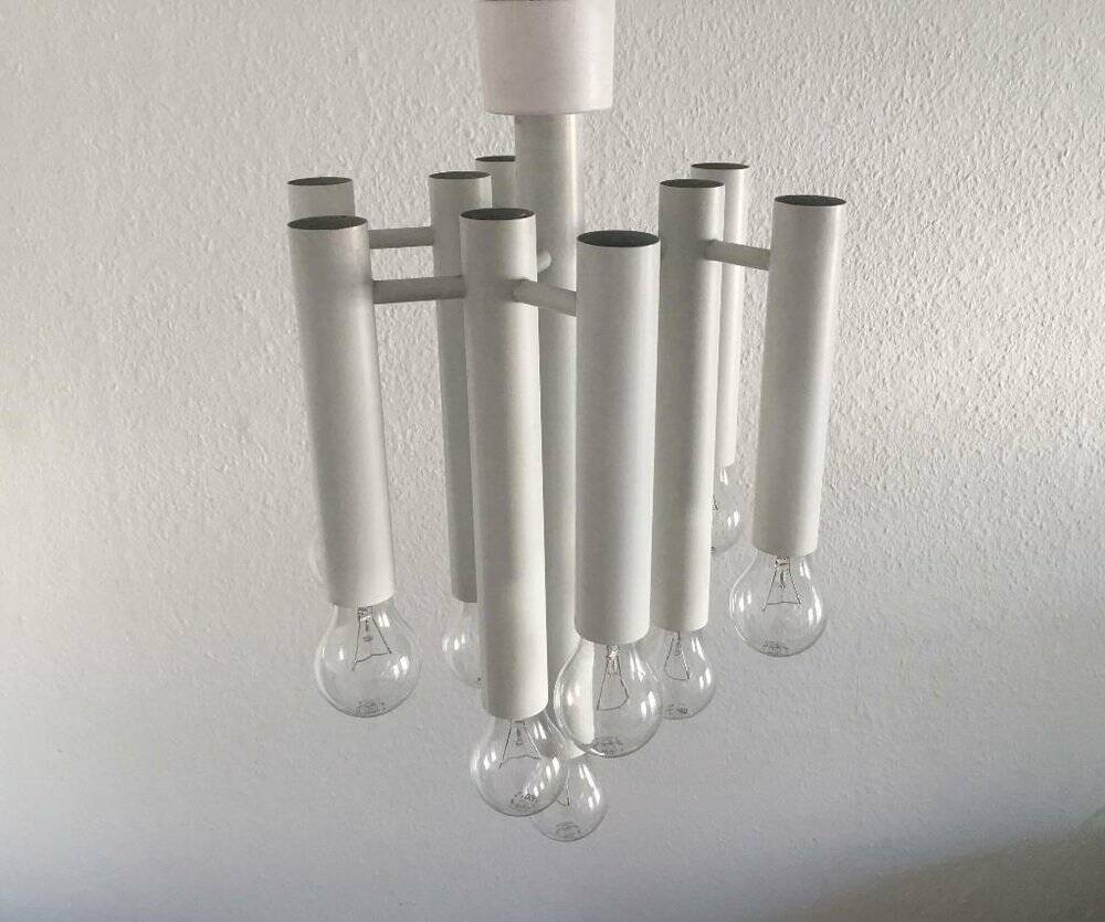 Minimalist suspension from the Swiss space age of the mid-century type 415 by Temde, 1960s.