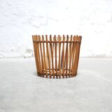 Vintage rattan planter