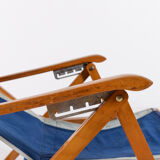 Italian foldable chaise longue by Fratelli Reguitti 1960