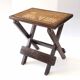 Folding wooden stool