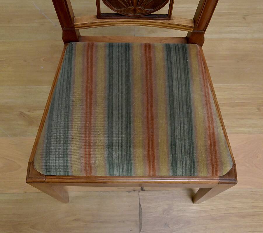 Set of 12 Provençal Chairs in Cherry Wood – Mid 20th Century