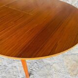 Extendable dining table in teak, butterfly extension by Van Pelt circa 1960.