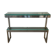 Console "G" by Belgochrom in brass and glass from the 1970s.